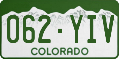 CO license plate 062YIV