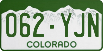 CO license plate 062YJN