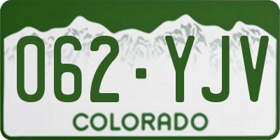 CO license plate 062YJV