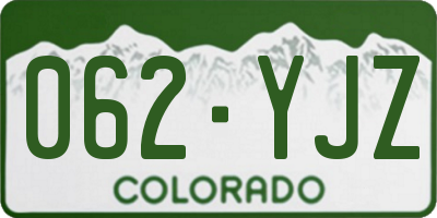 CO license plate 062YJZ