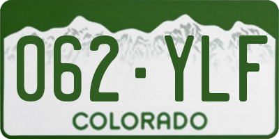 CO license plate 062YLF