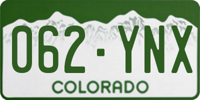 CO license plate 062YNX