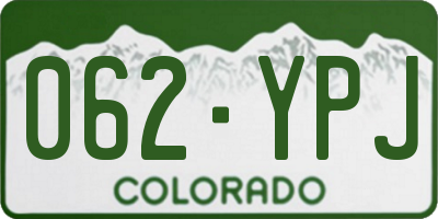 CO license plate 062YPJ