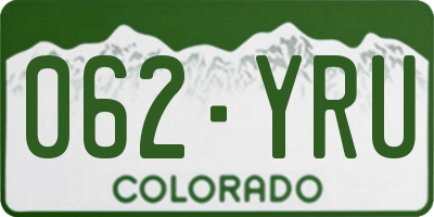 CO license plate 062YRU