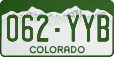 CO license plate 062YYB