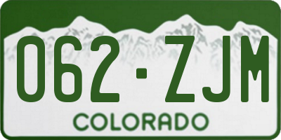 CO license plate 062ZJM