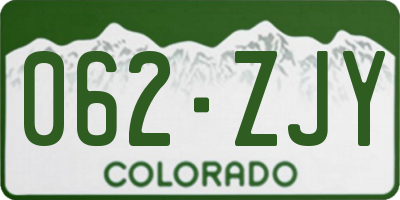 CO license plate 062ZJY