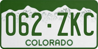 CO license plate 062ZKC