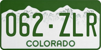 CO license plate 062ZLR