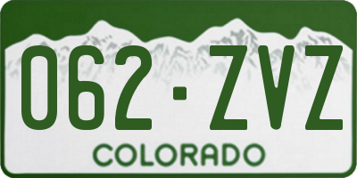 CO license plate 062ZVZ