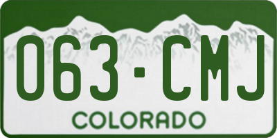 CO license plate 063CMJ