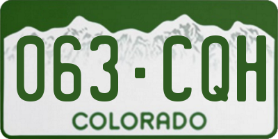 CO license plate 063CQH