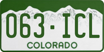CO license plate 063ICL