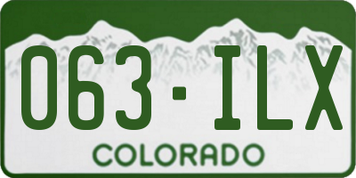 CO license plate 063ILX