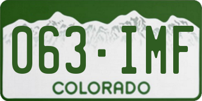 CO license plate 063IMF