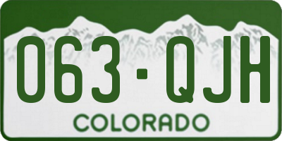 CO license plate 063QJH