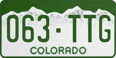 CO license plate 063TTG