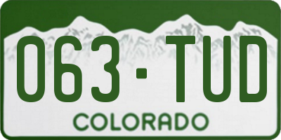CO license plate 063TUD