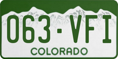 CO license plate 063VFI