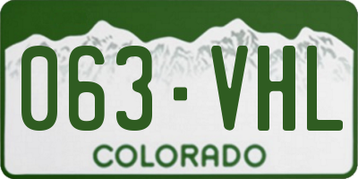 CO license plate 063VHL