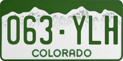 CO license plate 063YLH