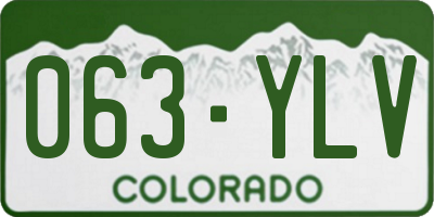 CO license plate 063YLV