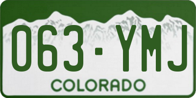 CO license plate 063YMJ