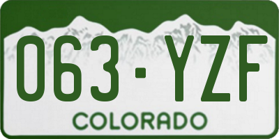CO license plate 063YZF