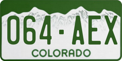 CO license plate 064AEX