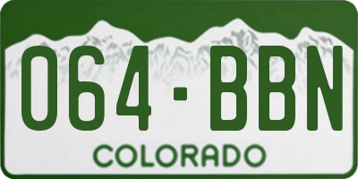 CO license plate 064BBN