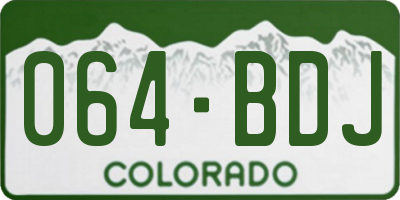 CO license plate 064BDJ