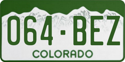 CO license plate 064BEZ