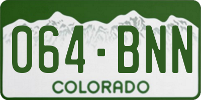 CO license plate 064BNN