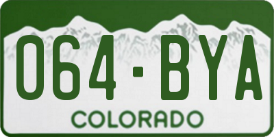 CO license plate 064BYA