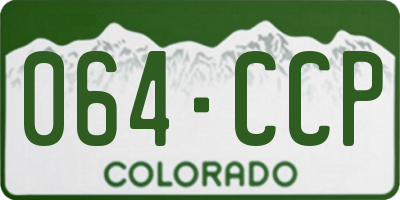 CO license plate 064CCP