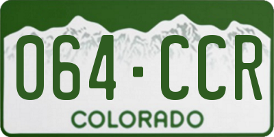 CO license plate 064CCR