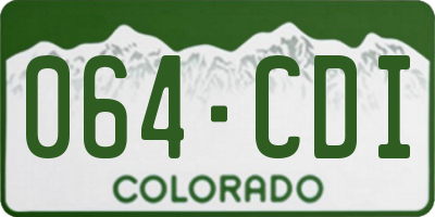 CO license plate 064CDI