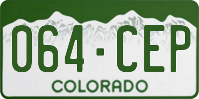 CO license plate 064CEP