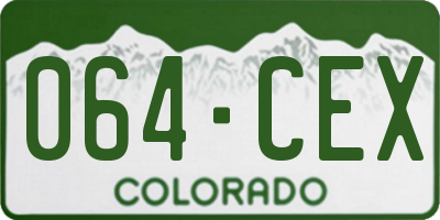 CO license plate 064CEX