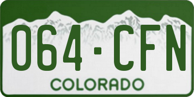 CO license plate 064CFN