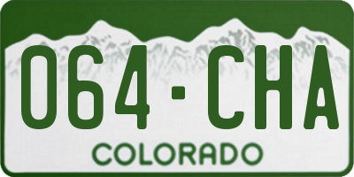 CO license plate 064CHA