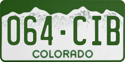 CO license plate 064CIB