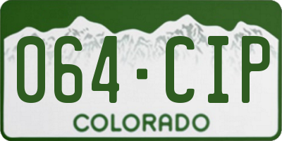 CO license plate 064CIP