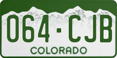 CO license plate 064CJB