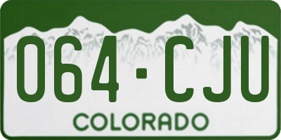 CO license plate 064CJU