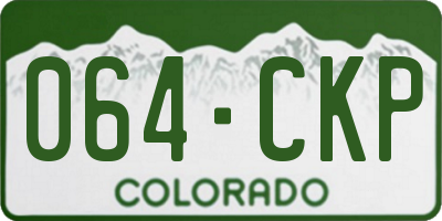 CO license plate 064CKP
