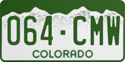 CO license plate 064CMW