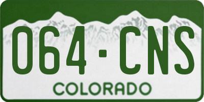 CO license plate 064CNS