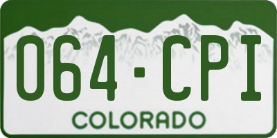 CO license plate 064CPI