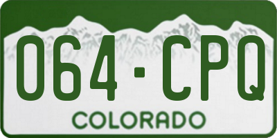 CO license plate 064CPQ